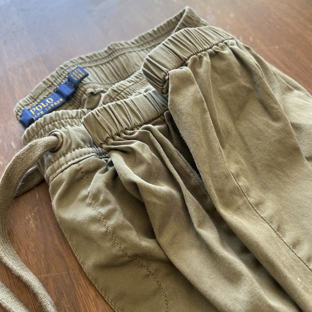 Polo Ralph Lauren Cargo Joggers Pants Mens Small Drawstring Ankle Zip Pull On